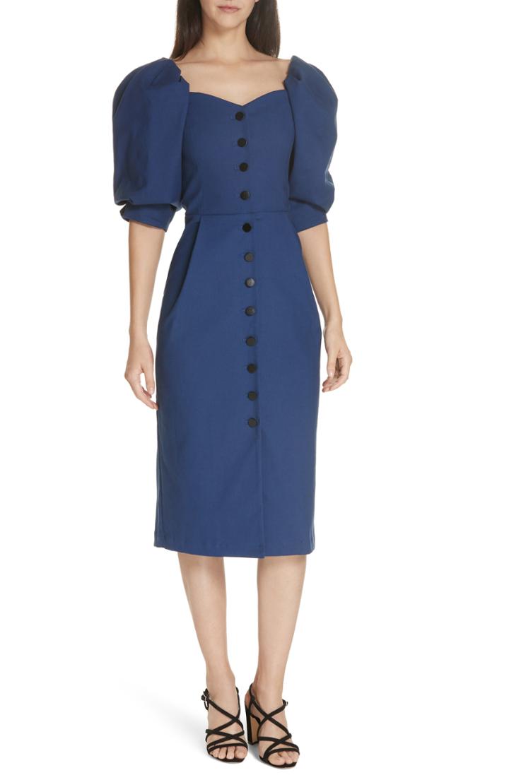 Women's Sea Lennox Puff Sleeve Pencil Dress - Blue