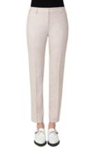 Women's Akris Stretch Wool Flannel Slim Pants - Beige