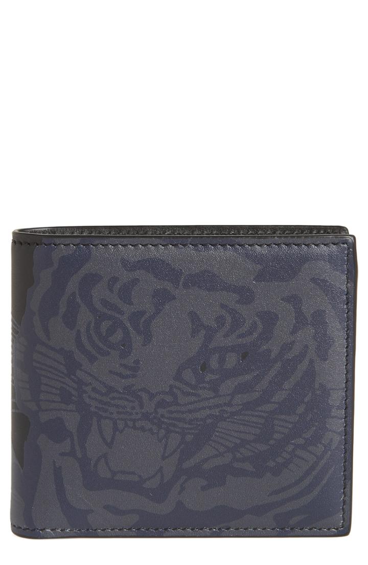 Men's Valentino Garavani Tiger Print Leather Wallet -