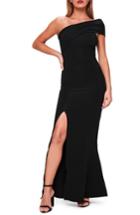 Women's Missguided One-shoulder Gown Us / 6 Uk - Black