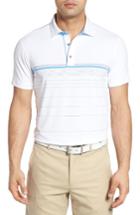 Men's Bobby Jones Tyson Tech Stripe Golf Polo - White
