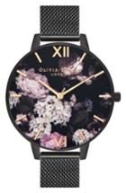 Women's Olivia Burton Signature Floral Mesh Strap Watch, 38mm