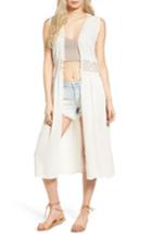 Women's Sun & Shadow Lace Inset Duster, Size - Ivory