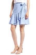 Women's 1901 Ruffle Chambray Miniskirt - Blue
