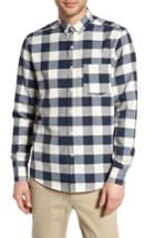 Men's Topman Check Twill Shirt - Beige