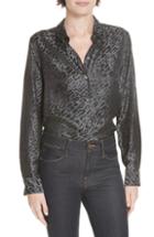 Women's Equipment Essential Silk Blend Shirt, Size - Black