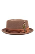 Men's Brixton Stout Porkpie Hat - Brown