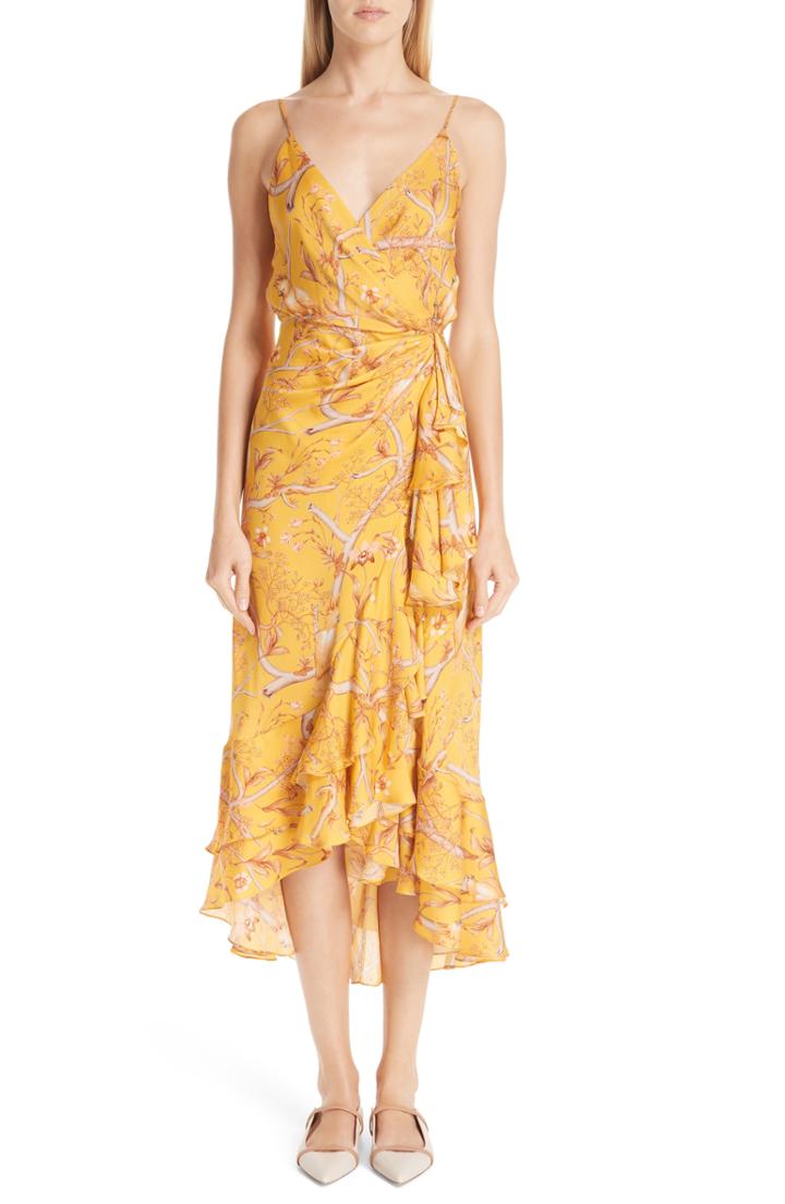 Women's Johanna Ortiz Daffodil Print Silk Midi Dress