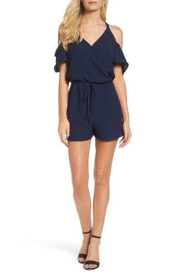 Women's 19 Cooper Cold Shoulder Romper - Blue