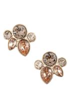 Women's Givenchy Crystal Cluster Button Earrings