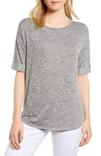 Women's Gibson High/low Short Sleeve Top - Grey