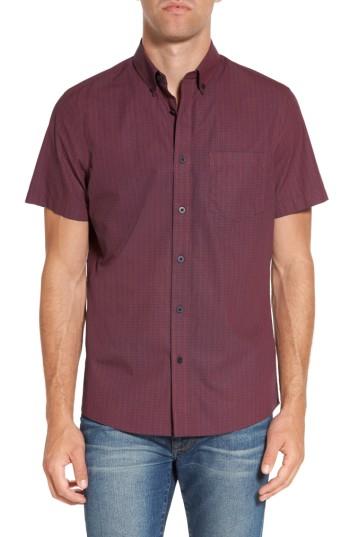Men's Nordstrom Men's Shop Slim Fit Print Sport Shirt - Red