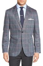 Men's Flynt Windowpane Silk Sport Coat