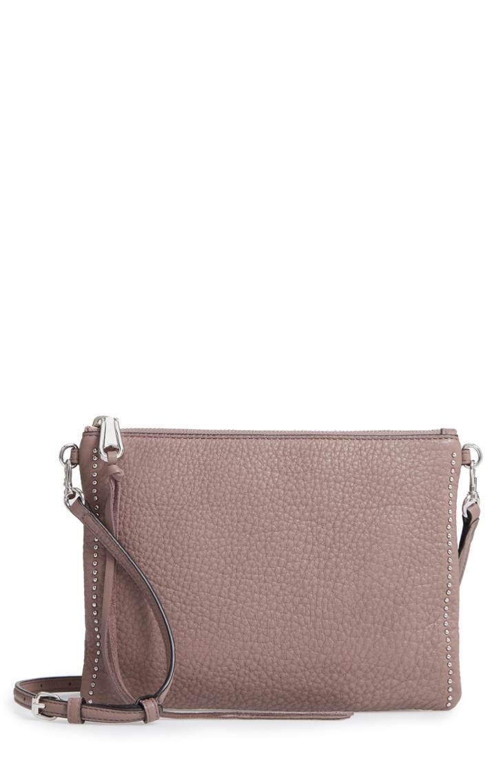 Rebecca Minkoff Jon Studded Leather Crossbody Bag - Brown
