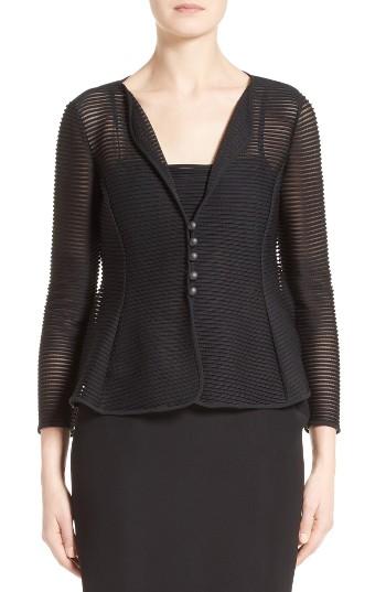 Women's Armani Collezioni Ottoman Jersey Peplum Jacket