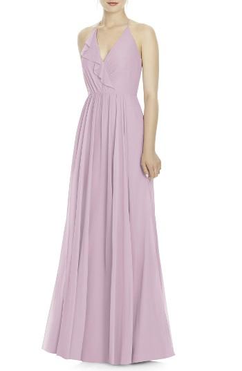 Women's Jy Jenny Yoo Chiffon A-line Gown - Pink