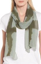 Women's Eileen Fisher Tie Dye Silk Scarf, Size - Green