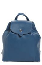 Longchamp Le Pliage Cuir Backpack - Blue