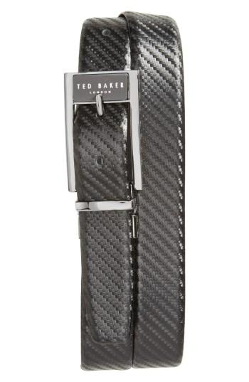 Men's Ted Baker London Hibisis Reversible Belt - Black