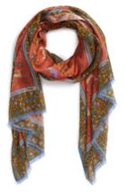 Men's Drakes Hunting Print Scarf, Size - Coral