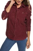 Women's Roxy The Edge Of Wildness Corduroy Shirt - Red
