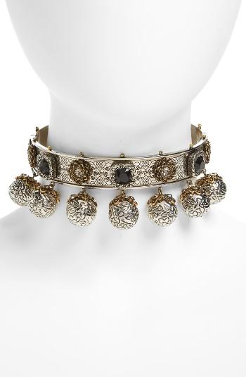 Women's Alexander Mcqueen Metallic Sphere Choker