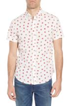 Men's Bonobos Slim Fit Watermelon Print Sport Shirt L - White