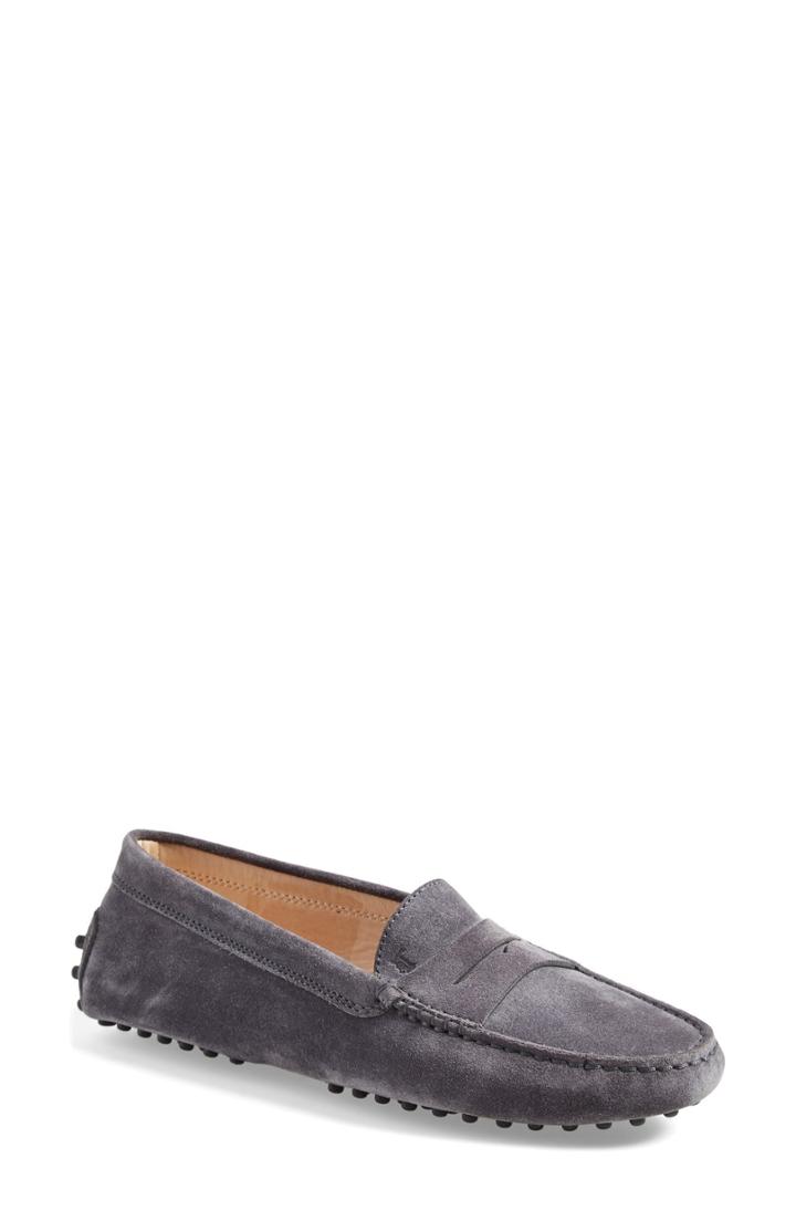 Women's Tod's 'gommini' Driving Moccasin .5us / 39.5eu - Grey