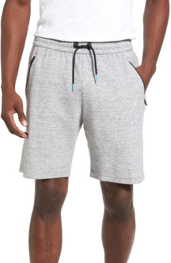 Men's Zella Magnetite Fleece Tech Shorts, Size - Grey