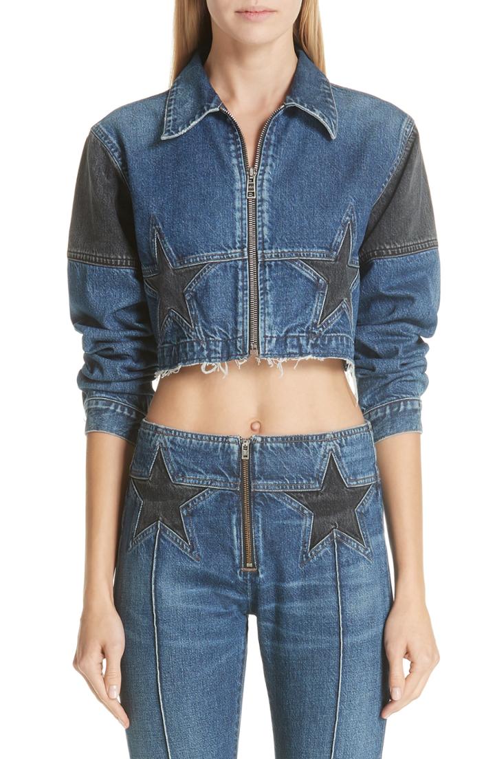 Women's Jean Atelier Toni Crop Star Denim Jacket