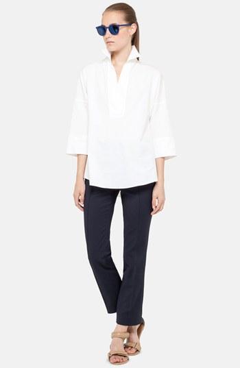Akris Punto Cotton Tunic Shirt White