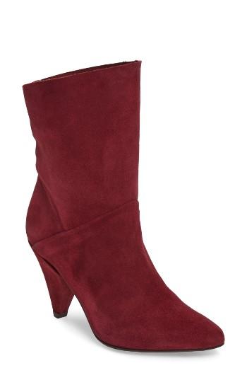 Women's Topshop Mickey Cone Heel Bootie .5us / 36eu - Burgundy