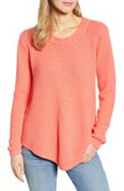 Women's Caslon Stitch Stripe Sweater - Coral