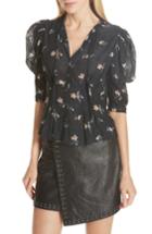 Women's Joie Issane Floral Blouse - Black