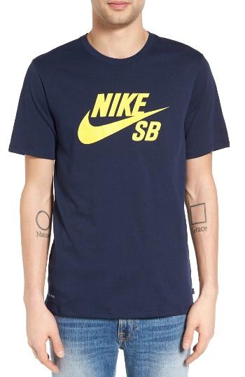 Men's Nike 'sb Logo' T-shirt, Size - Blue
