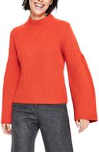 Women's Boden Leah Wool & Cotton Blend Shaker Sweater - Orange