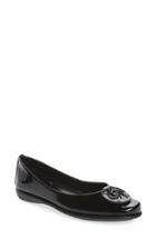 Women's The Flexx Bon Bon H Medallion Flat, Size 6.5 M - Black