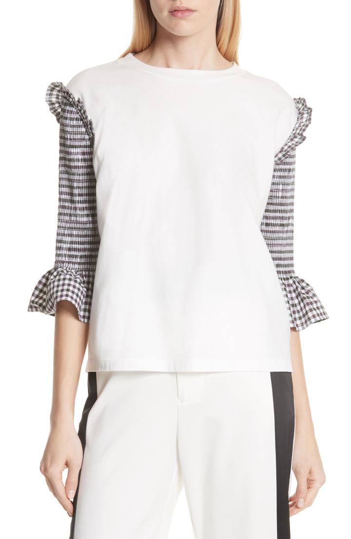 Women's Michael Kors Polka Dot Silk Georgette Blouse