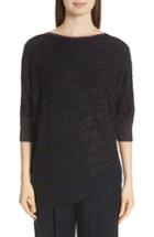 Women's St. John Collection Copper Eyelash Lace Knit Sweater - Blue