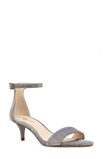 Women's Nine West 'leisa' Ankle Strap Sandal .5 M - Grey
