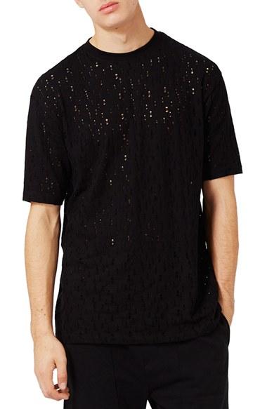 Men's Topman Ripped Oversize T-shirt