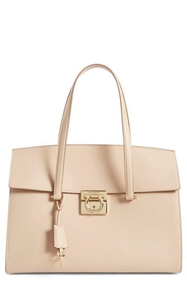 Salvatore Ferragamo 'large Mara' Leather Satchel -
