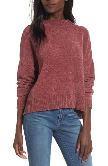 Women's Bp. Chenille Funnel Neck Sweater, Size - Burgundy