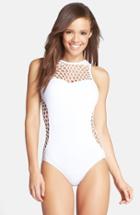 Women's Seafolly 'mesh About' High Neck One-piece Swimsuit