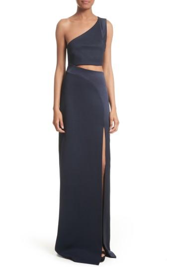 Women's Galvan Cutout One-shoulder Gown Us / 40 Fr - Blue