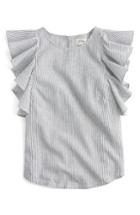 Women's J.crew Stripe Ruffle Top