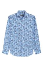 Men's Bugatchi Classic Fit Painter's Tools Print Sport Shirt - Blue