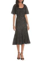 Women's Rebecca Taylor Sarah Silk Eyelet Midi Dress - Black