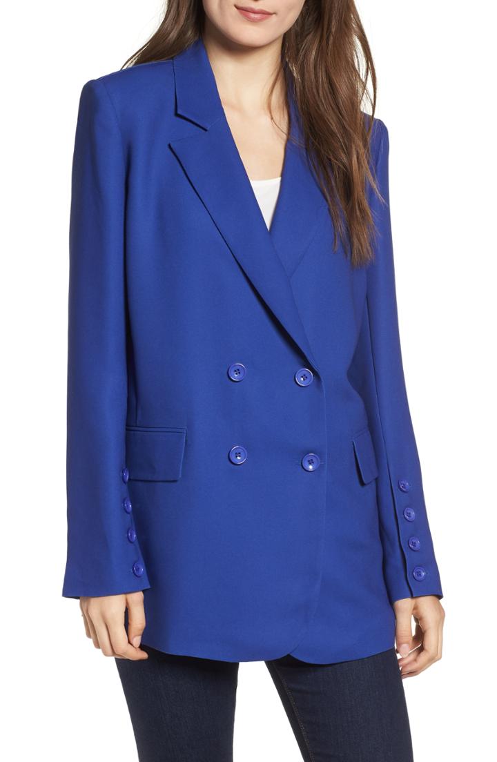 Women's Chelsea28 Button Detail Jacket - Blue