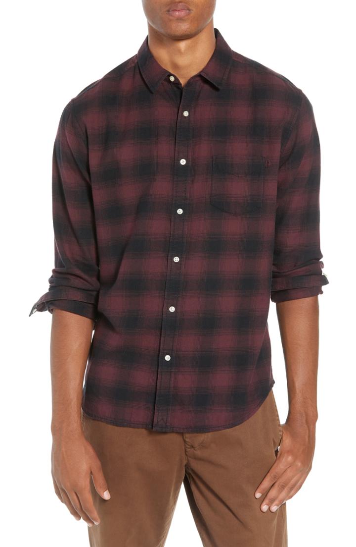 Men's Life/after/denim Lumberjack Plaid Fit Sport Shirt, Size Large - Red